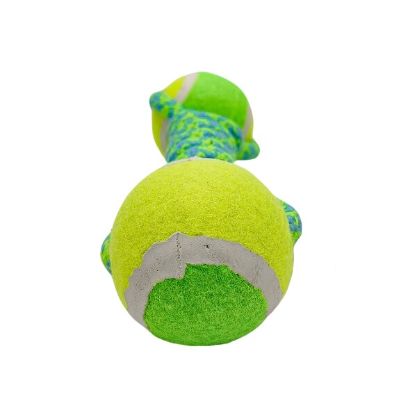Juguete Perro Pelotas Tenis Cuerda Soga Trenzada Mascotas Variante Color Verde y Azul