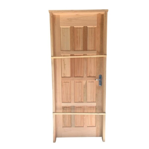 PUERTA EXTERIOR 0,78 X 2,05 MT TABLERO VERTICAL EUCALIPTO - IZQUIERDA PUERTA EXTERIOR 0,78 X 2,05 MT TABLERO VERTICAL EUCALIPTO - IZQUIERDA