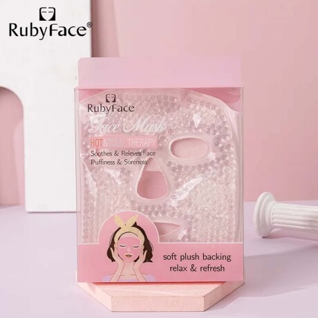 Mascara Facial de Gel Relajante Descongestiva Frio Calor Rosado