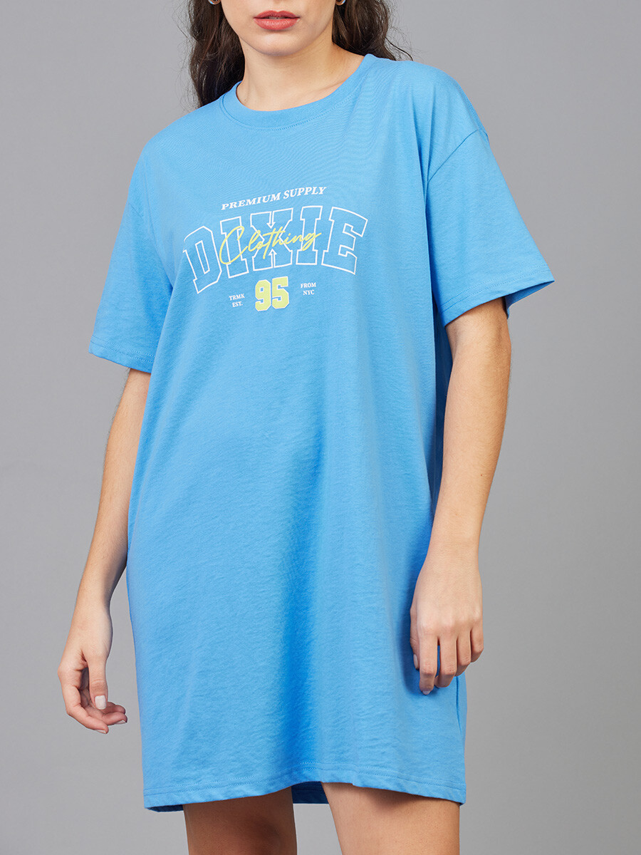 T-SHIRT LARGA SADIE DIXIE Ceruleo