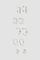 Pack de aros x 5 Plata