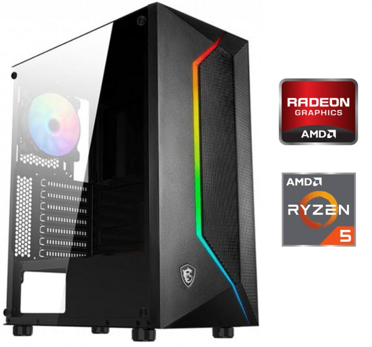 Equipo Gamer Ryzen 5 5600GT, 16GB, 500GB, Gráficos Radeon 