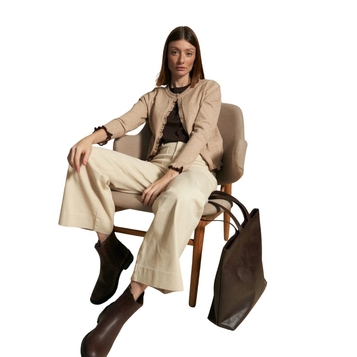 CARDIGAN ROSELA S-XXL - BEIGE OSCU 