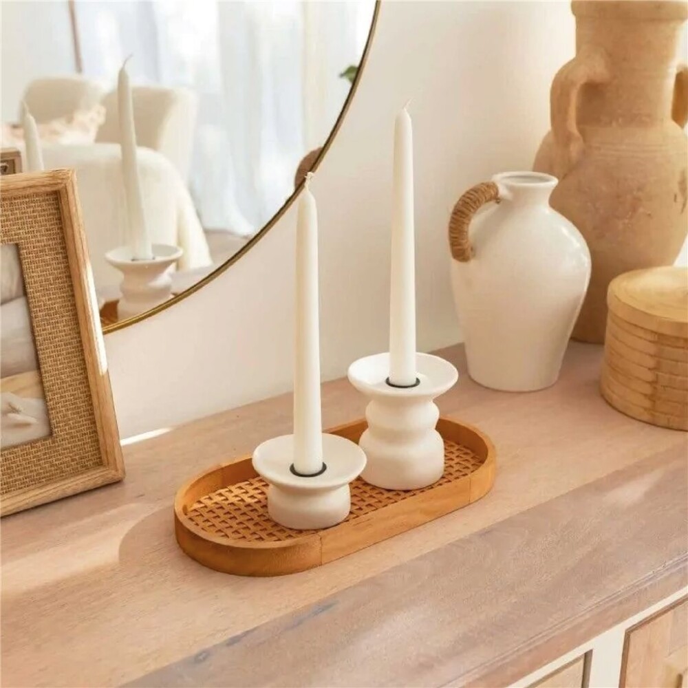 Set de 4 Velas 25 cm Blancas SET 4 VELAS 25CM BLANCO