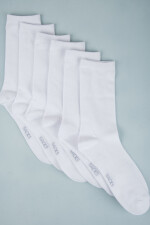Pack de tres medias lisas. de algodón. en varios colores sur Blanco