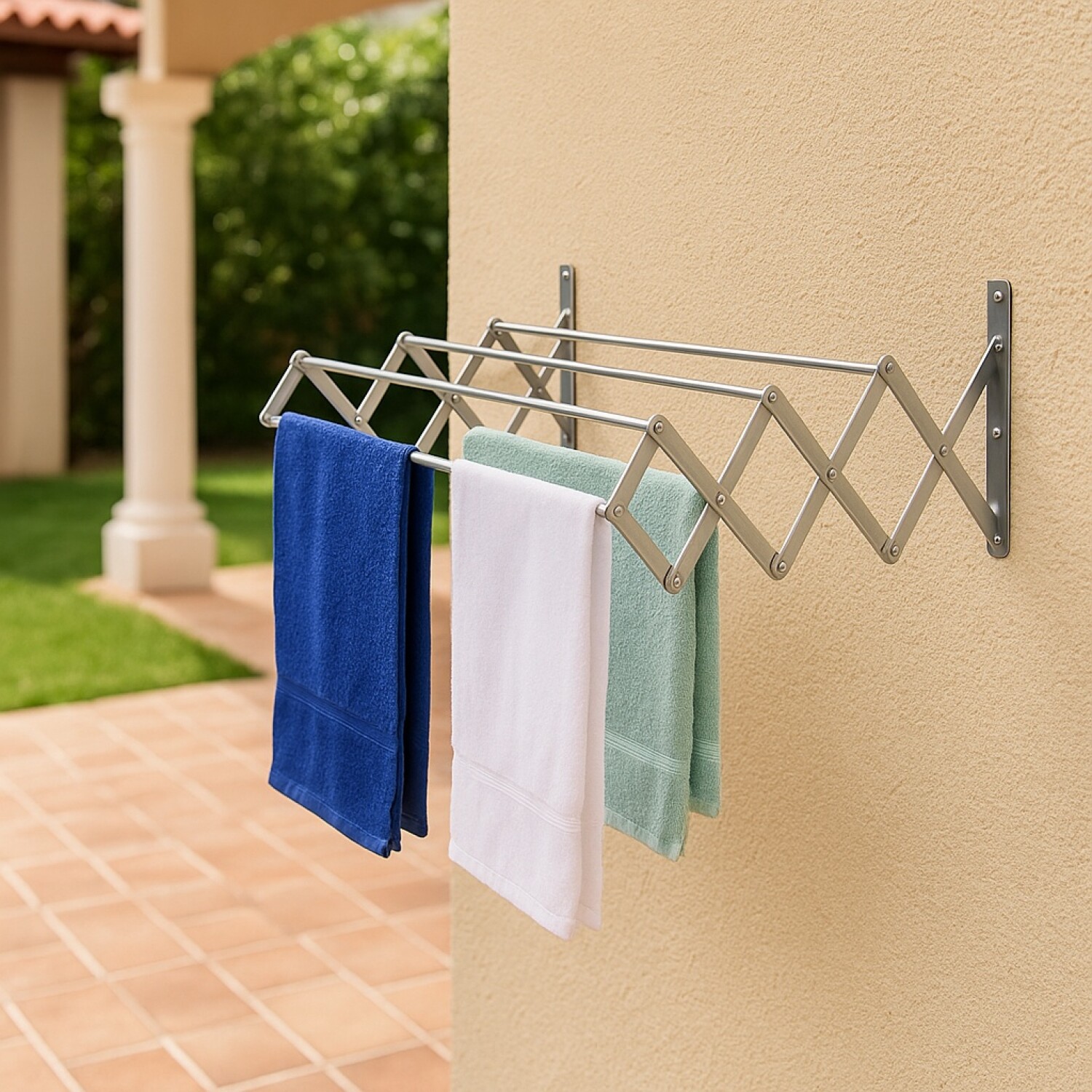 TENDEDERO DE PARED PLEGABLE ALUMINIO 1MT — Todolandia