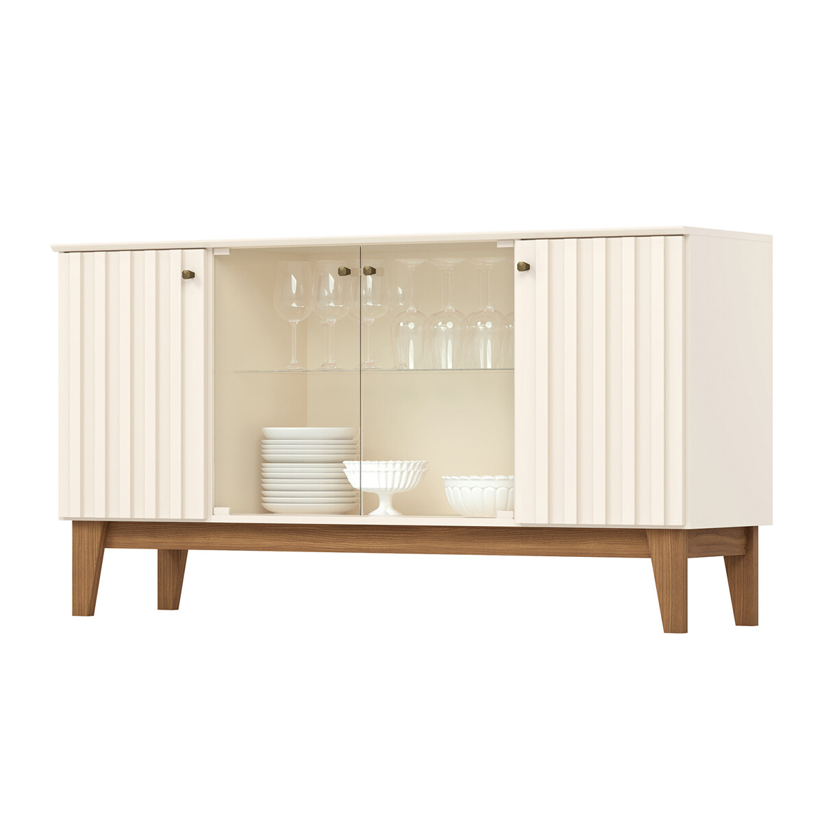 Buffet 4 puertas - 2 en vidrio 