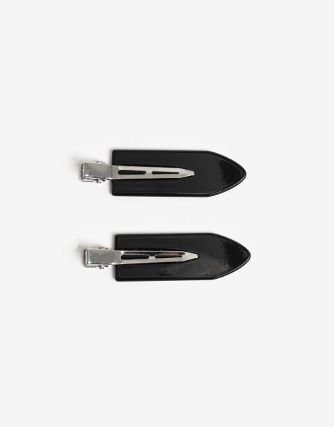 Horquillas Set Acrilico Set De 2 Hebillas Backstage Xl - Negro