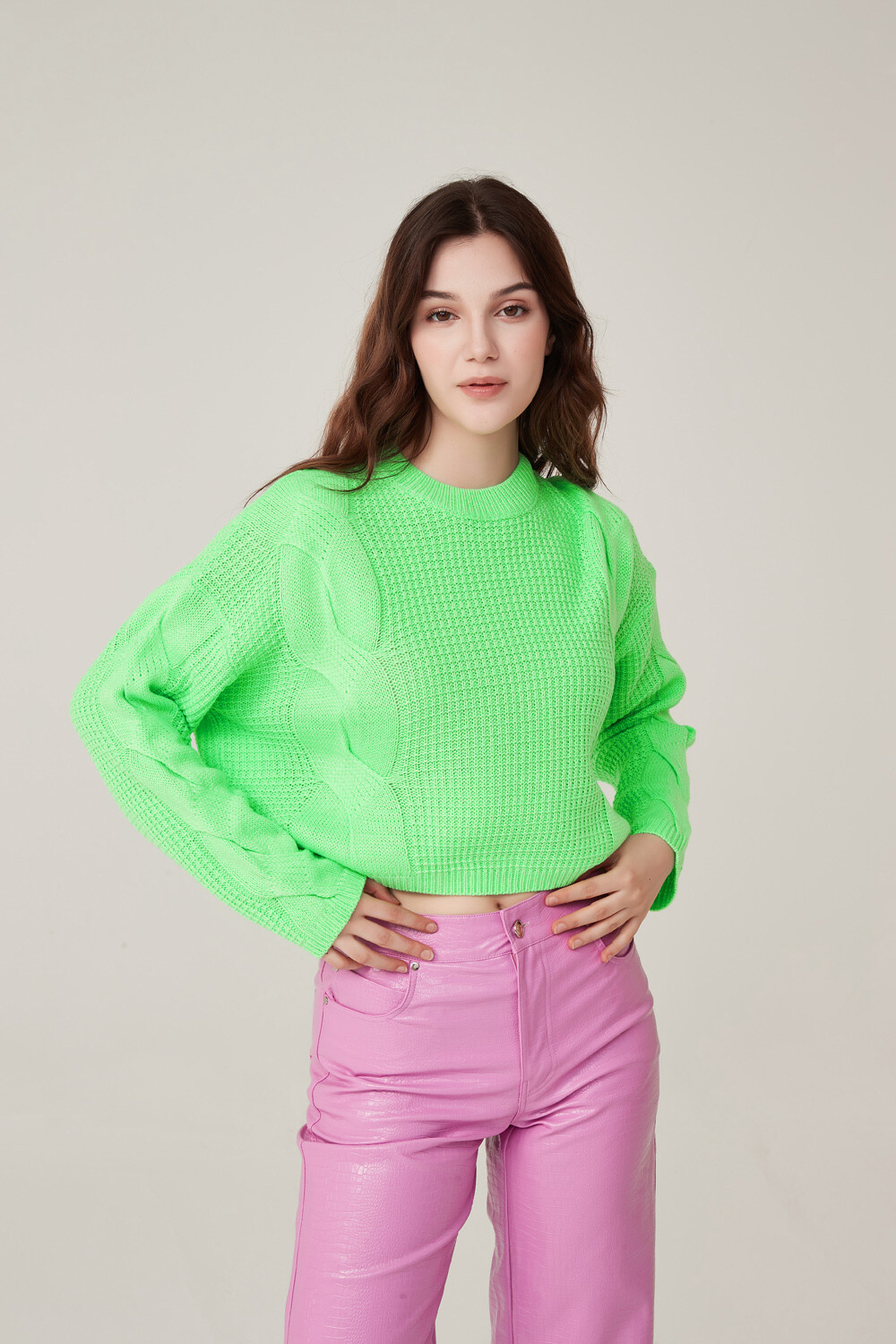 Sweater Raziel Verde Fluo