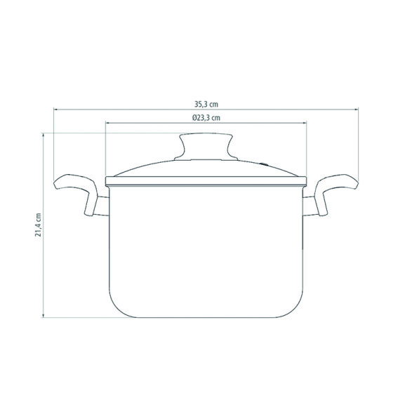 Olla alta modelo "PARIS", Ø22cm TR6004