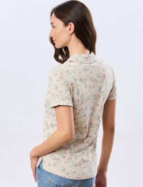 CAMISA ESTAMPADA DE ALGODÓN Beige
