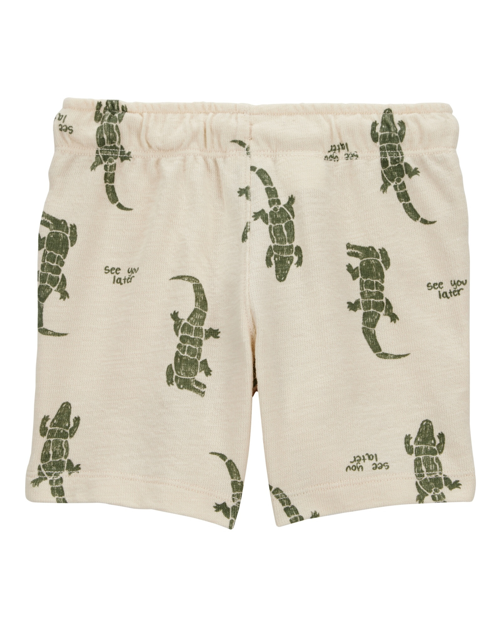 Short de algodón, diseño cocodrilos Sin color