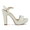 Sandalia Vizzano Mujer Taco 12cm Plataforma 2cm Blanco