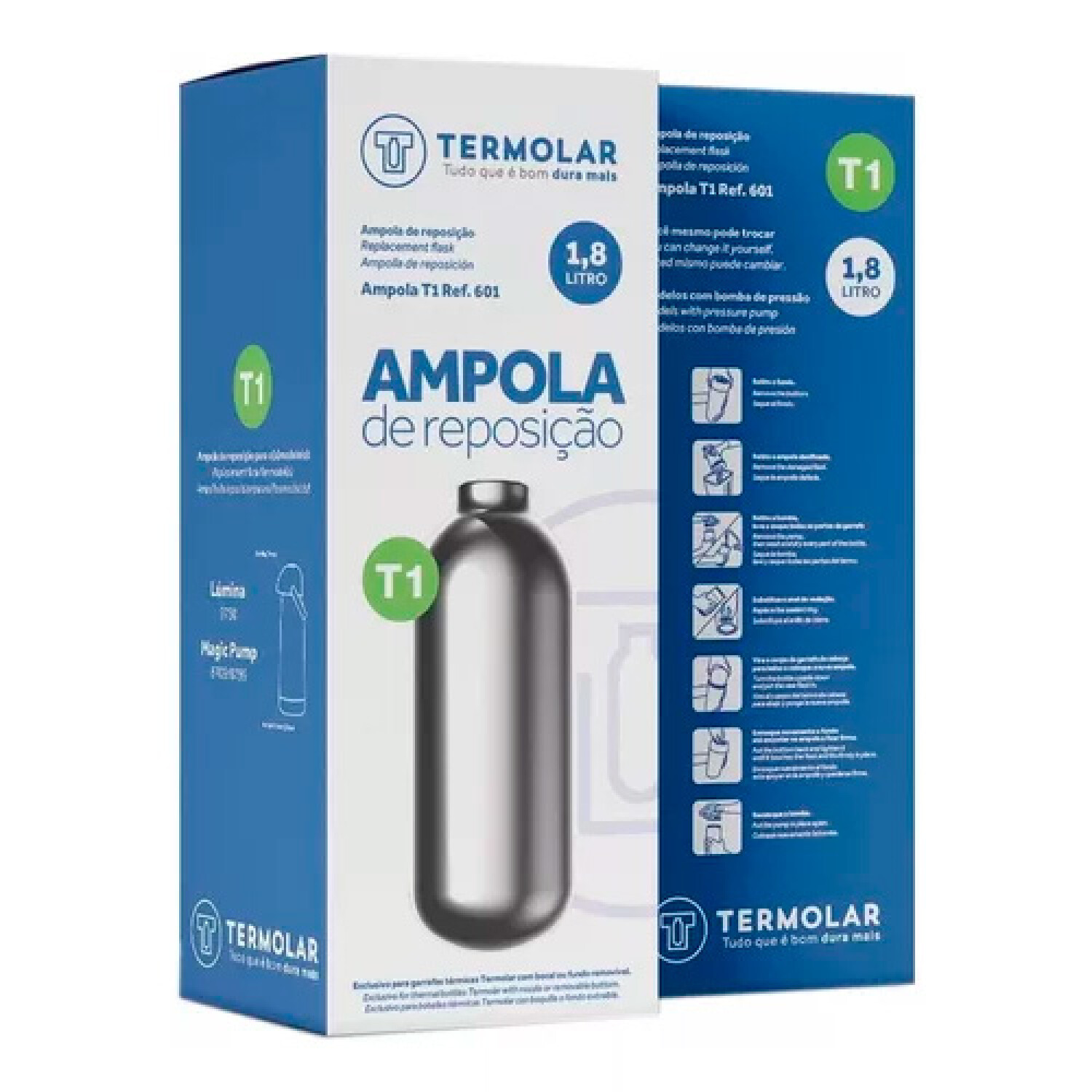 Termo para Agua 1 lt Ampolla de Virdrio