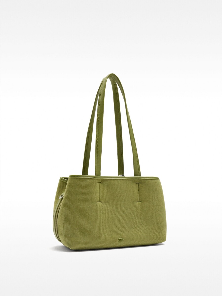 Bolso Tote De Tejido Con Colgante verde