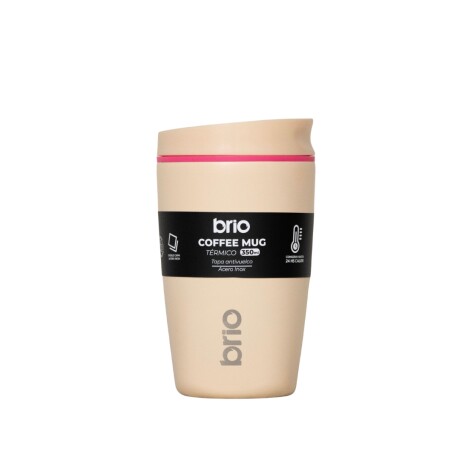 Vaso Térmico brio Café Jarra Mug 350ml Acero Inoxidable Beige
