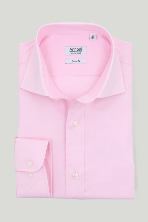 Camisa Annoni cuello italiano Rosa