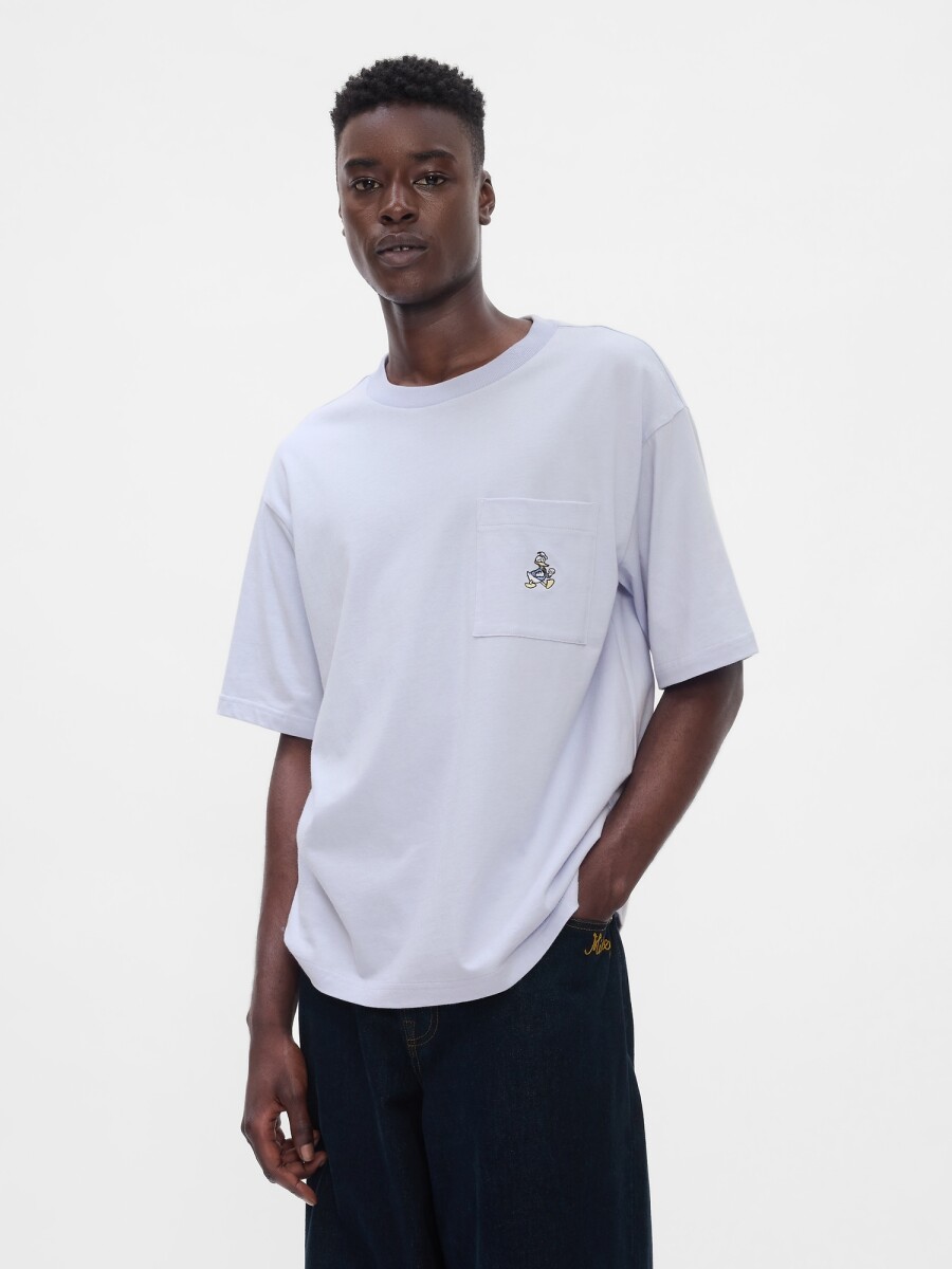 Remera Con Bolsillo Disney Hombre - Jet Stream Blue 337 