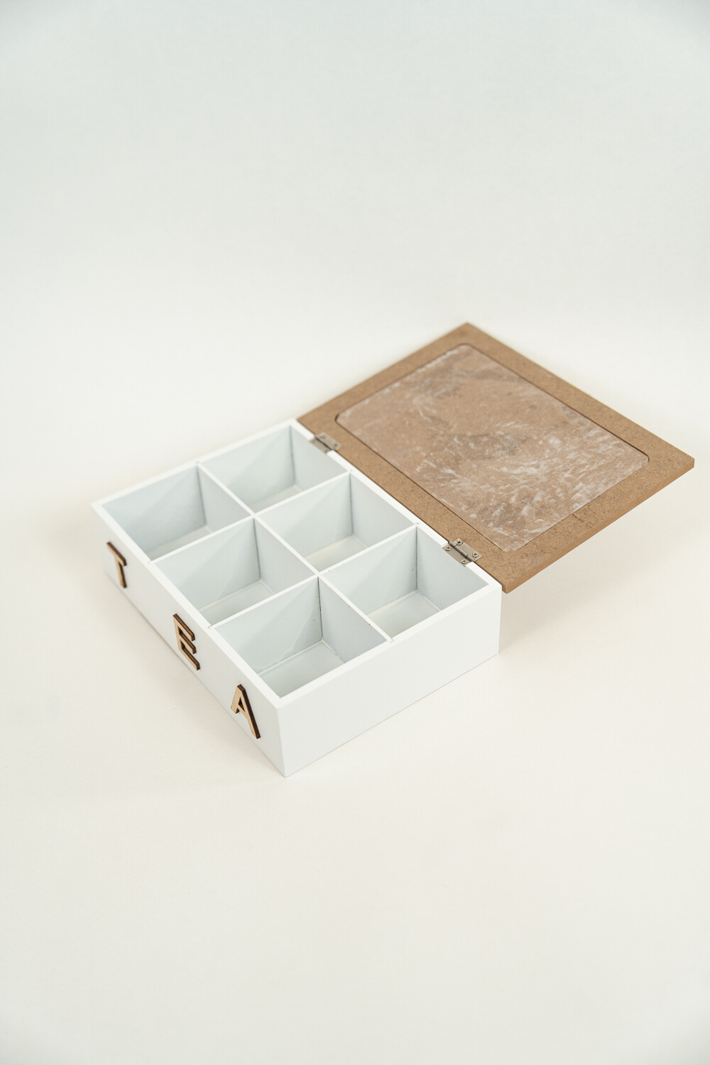 Caja Para Té Leaves, 6 Separadores Color Unico