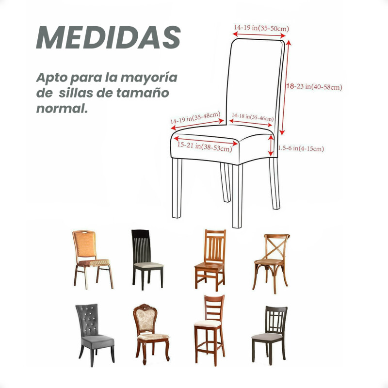 Funda Para Silla Comedor Cubre Asiento Elastizada Y Lavable Beige