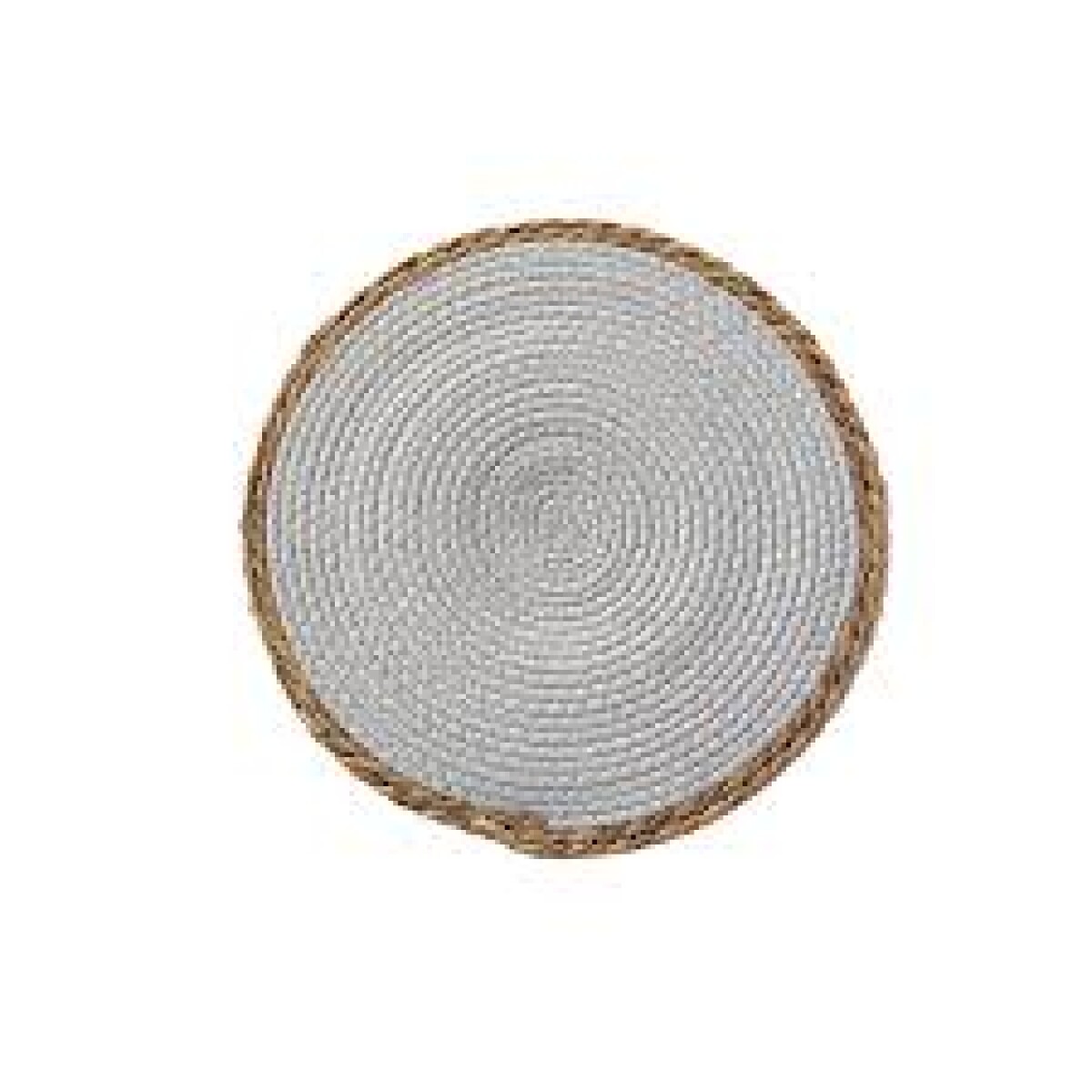 MANTEL INDIVIDUAL DE FIBRA NATURAL Y ALGODÓN Ø38CM GRIS 
