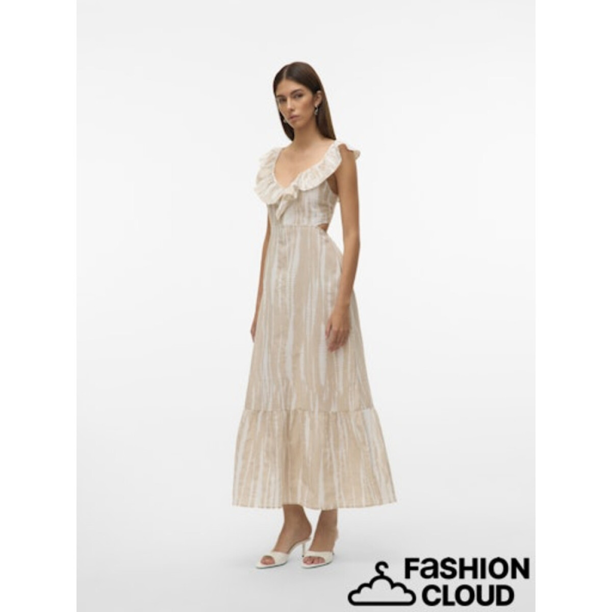 VMDICTHE S/L ANKLE DETAIL DRESS WVN GA - Silver Lining 