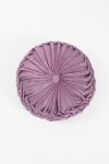 Almohadón circular pliegues lila