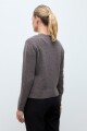 Cardigan Capri de cashmere chocolate melange