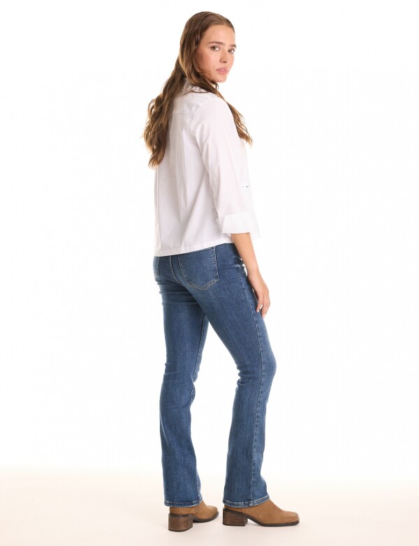 Camisa Bolsillos Tachas BLANCO