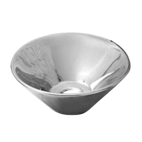 BACHA CONICA PORCELANA 42CM DIAM DE APOYO SILVER 000