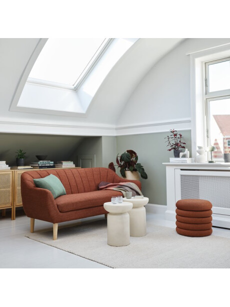 Sofá EGEDAL de 2,5 cuerpos tela terracota Sofá EGEDAL de 2,5 cuerpos tela terracota