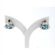 Caravanas Oro Blanco 18K Con Topacio Caravanas Oro Blanco 18K Con Topacio