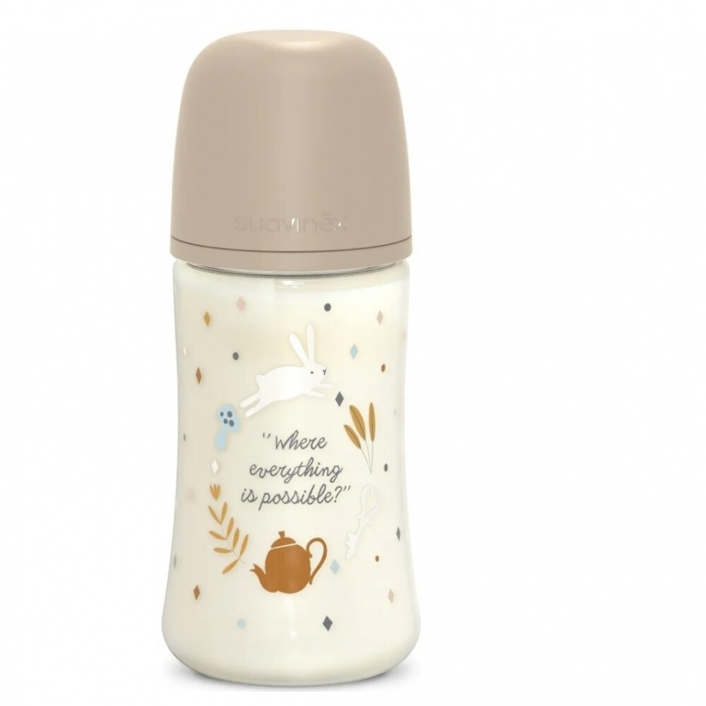 Biberón fisiológico 270ml Suavinex Wonder beige Conejo