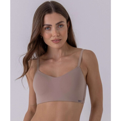 Top Microfibra S/Aro Marron