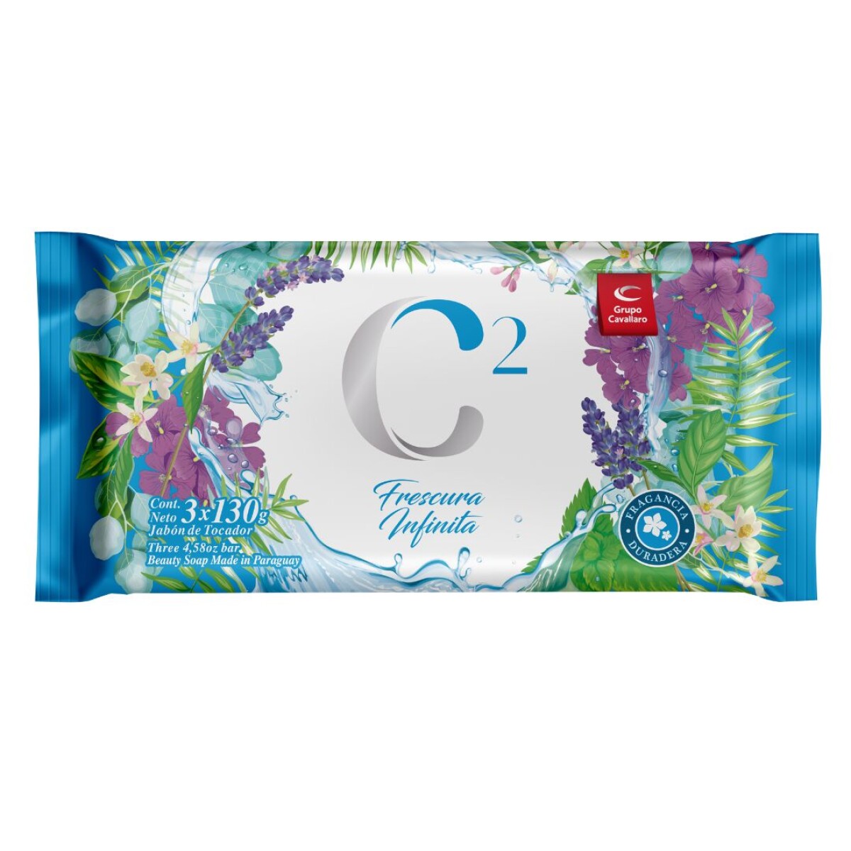 JABON DE TOCADOR C2 TRIPACK FRESCURA INFINITA CAVALLARO 390 