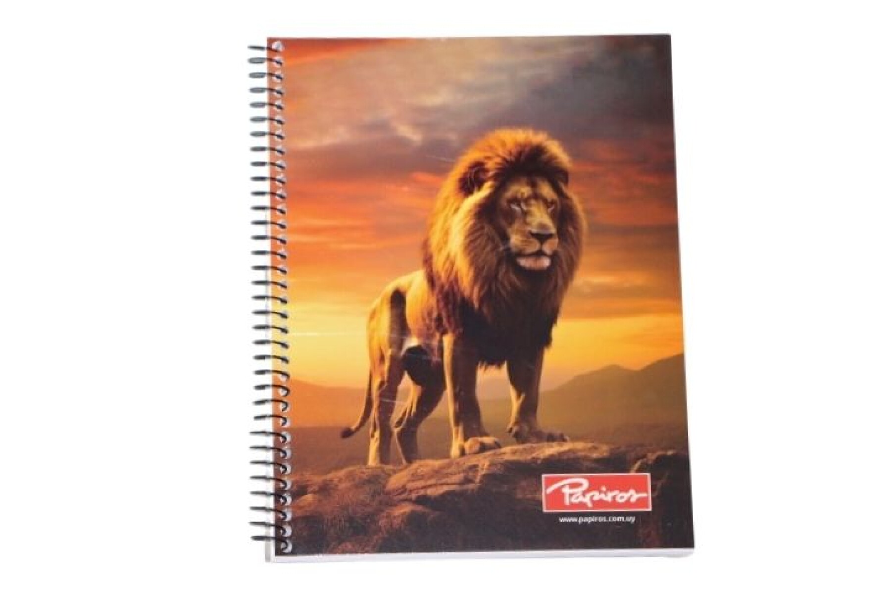 CUADERNO PAPIROS CON ESPIRAL 96 HOJAS 796 - TAPA LEON 