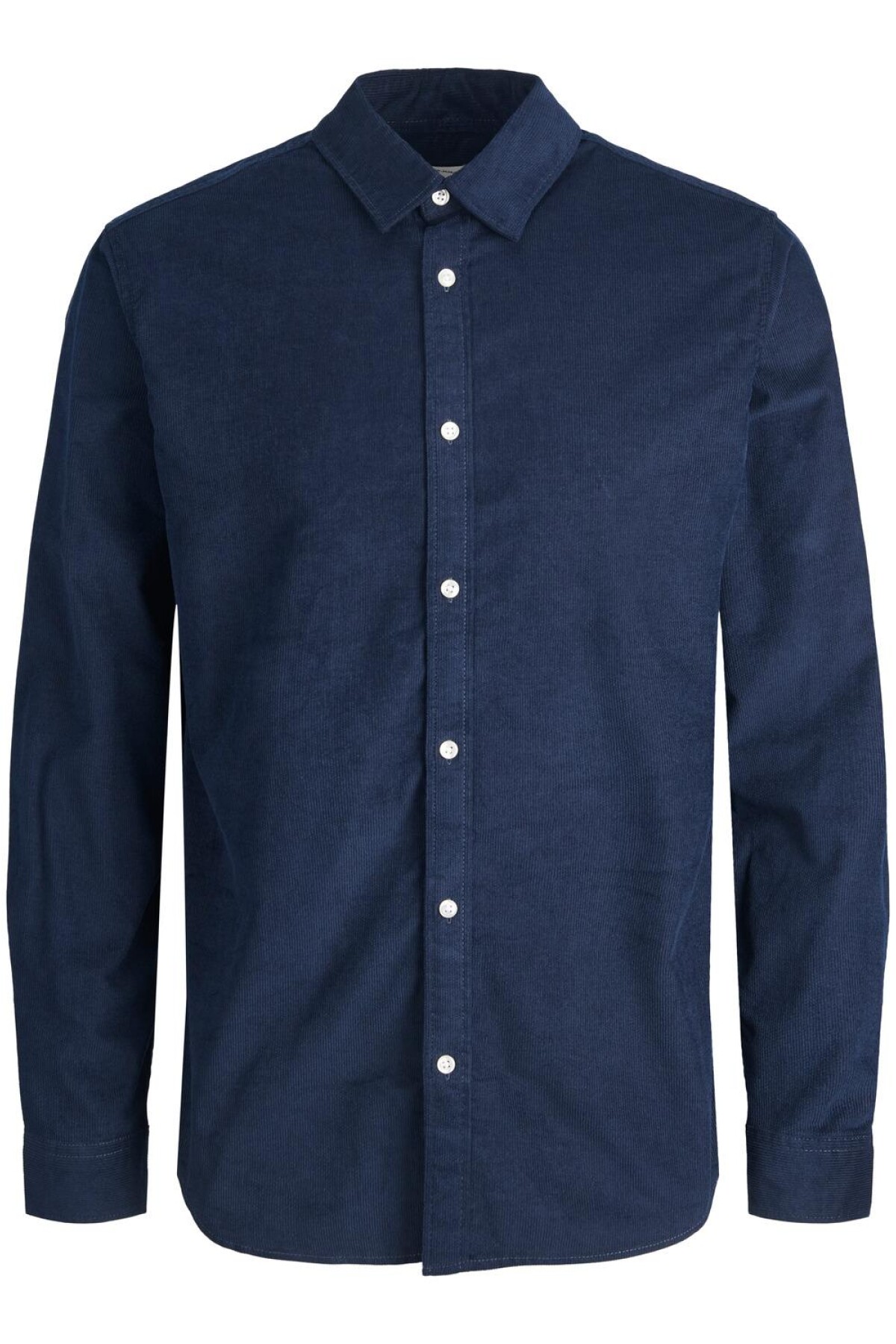 Camisa Plain Cotelé Cuello Italiano Navy Blazer