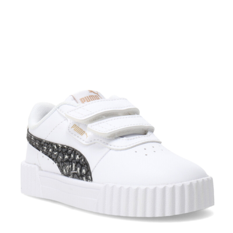 Championes Infantiles Puma Carina 3.0 Animal Blanco - Negro