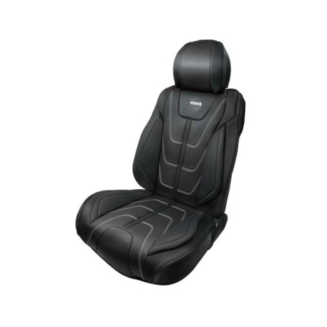 Cubreasiento Individual Momo Auto Ecocuero Negro Y Blanco