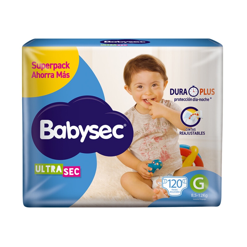 Pañales Babysec Ultra Talle G 120 Uds. Pañales Babysec Ultra Talle G 120 Uds.