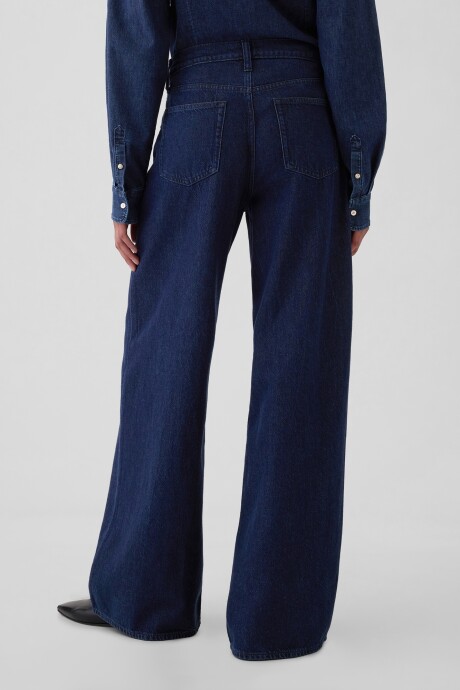 Jean Baggy Tiro Medio Mujer Rinsed