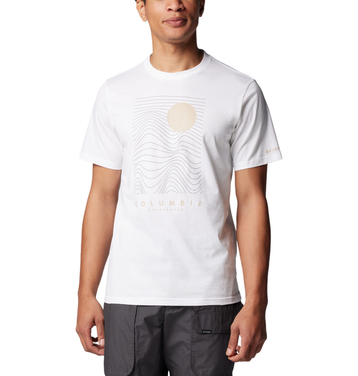 Remera Seasonal Logo Tee Hombre - White, Linear D 