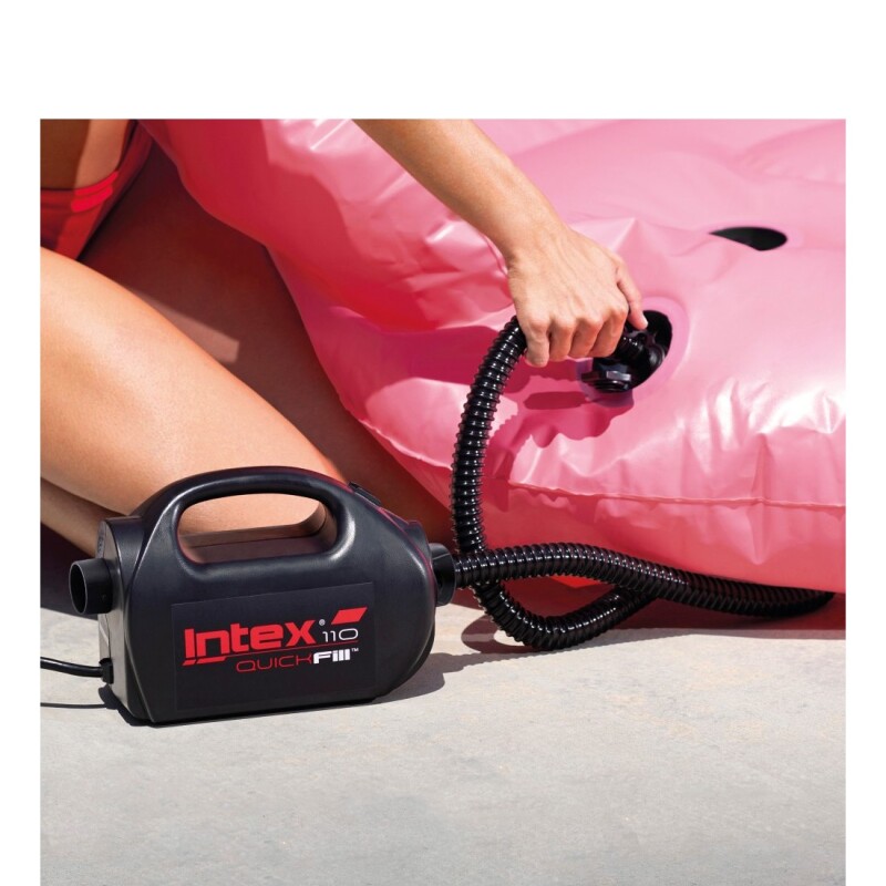 INTEX INFLADOR ELÉCTRICO 12V&220V ALTA PRESIÓN +3 BOQUILLAS ADAPTADORAS C/AGUJA Intex Inflador Eléctrico 12v&220v Alta Presión +3 Boquillas Adaptadoras C/aguja