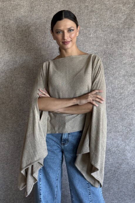 Poncho Sophie Lanilla Beige melange