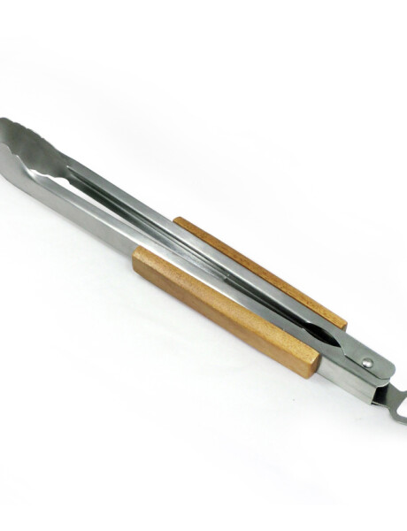 PINZA PARA ASADO ACERO INOXIDABLE MANGO MADERA. 46CM PINZA PARA ASADO ACERO INOXIDABLE MANGO MADERA. 46CM