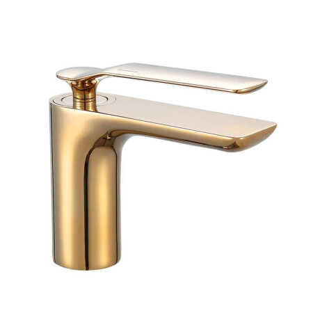 GRIFERIA LAVATORIO BAJO MESADA MONOCOMANDO BRILLO MODENA DORADO-BRUSHED GOLD