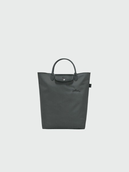 Longchamp - Cartera Tote plegable, de nylon y asa corta, Le pliage M Gris