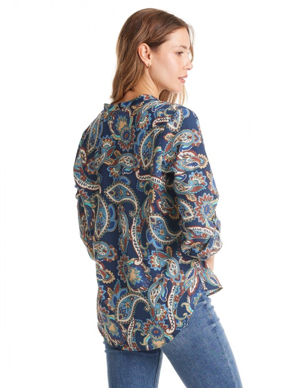 Blusa Arabescos AZUL/MULTI