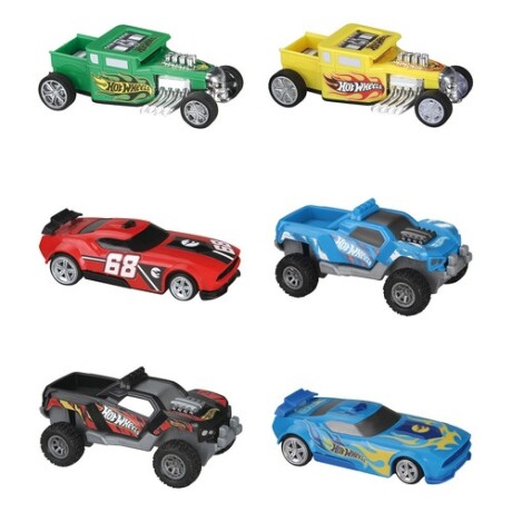 Auto a fricción Hot Wheels Pull Back Racers 13cm Amarillo
