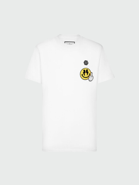 PHILIPP PLEIN - camiseta blanca Smile de manga corta Blanco